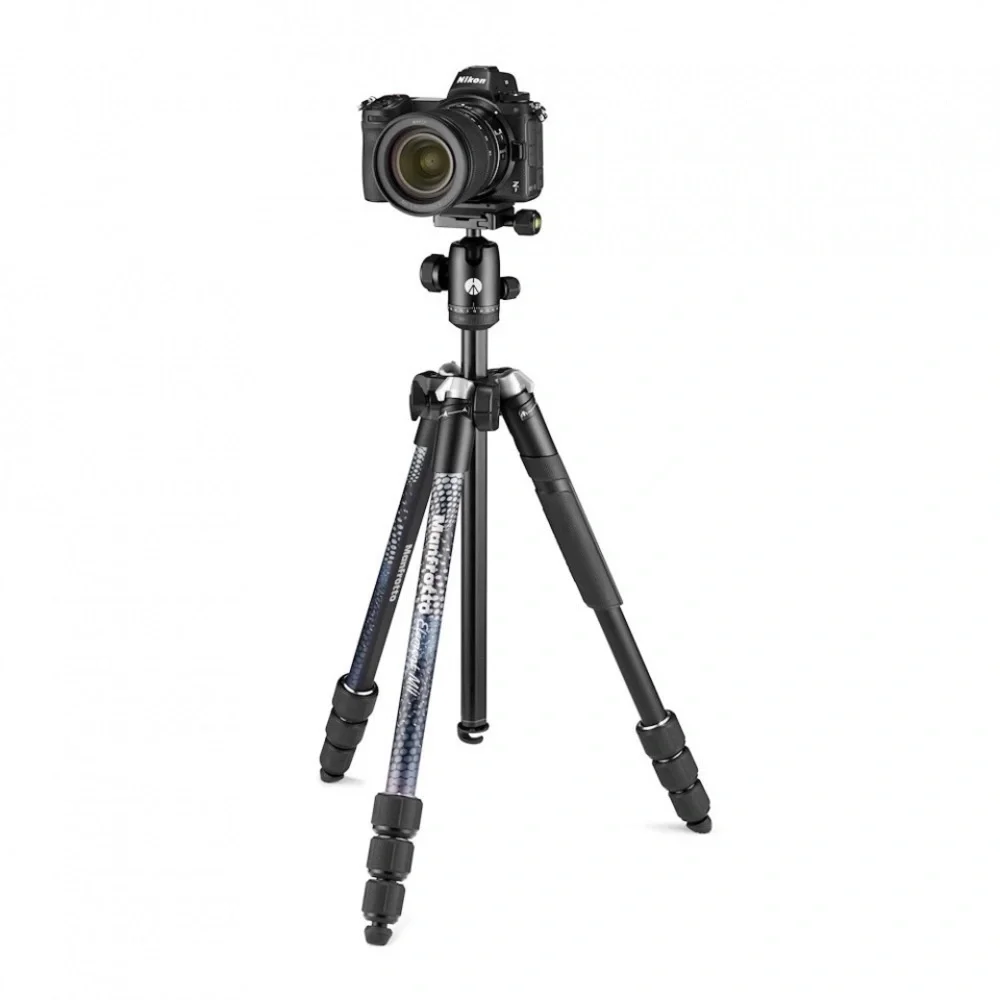 Versatile Black and Silver Camera Tripod